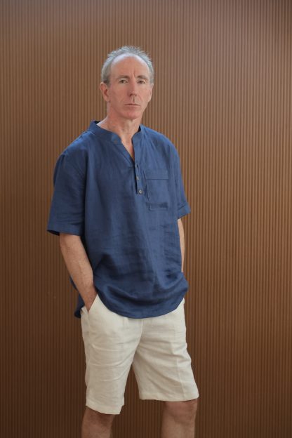 Mens Short Henley Shirt