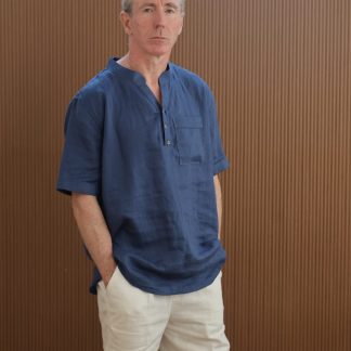 Mens Short Henley Shirt